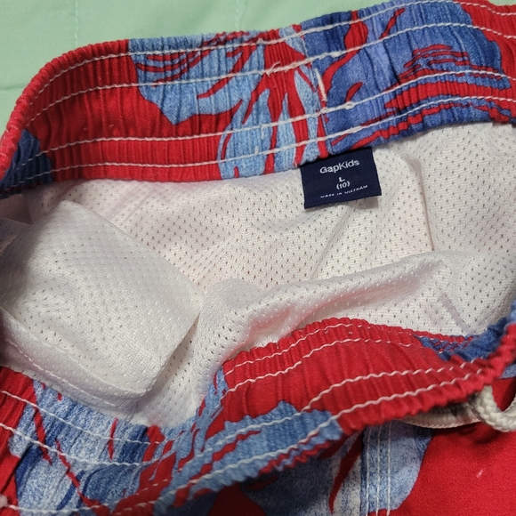 Gap Kids Swim Trunk Shorts, Tropical Hawaiian Print, L size 10 - Picture 5 of 6